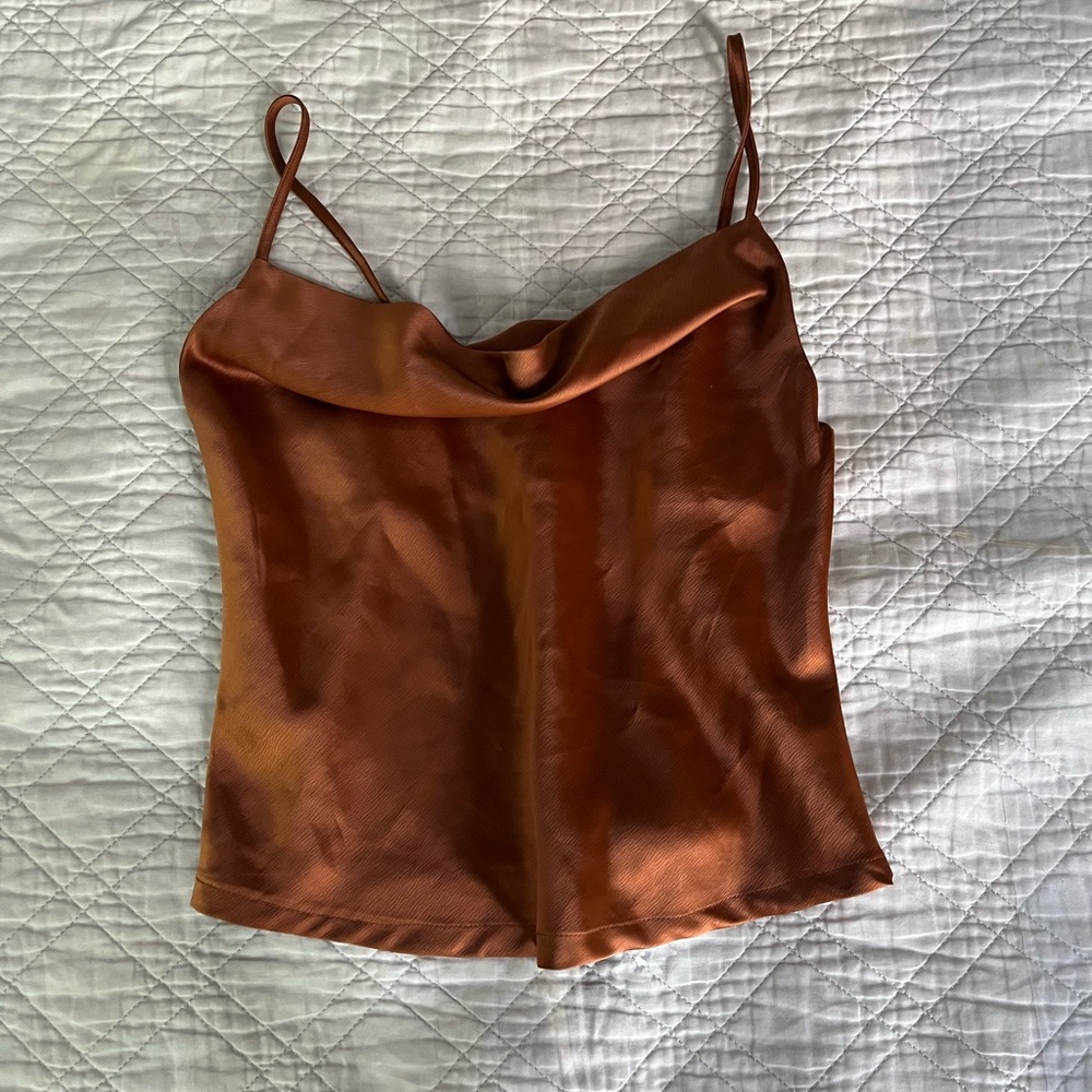 Silky cowl neck cami